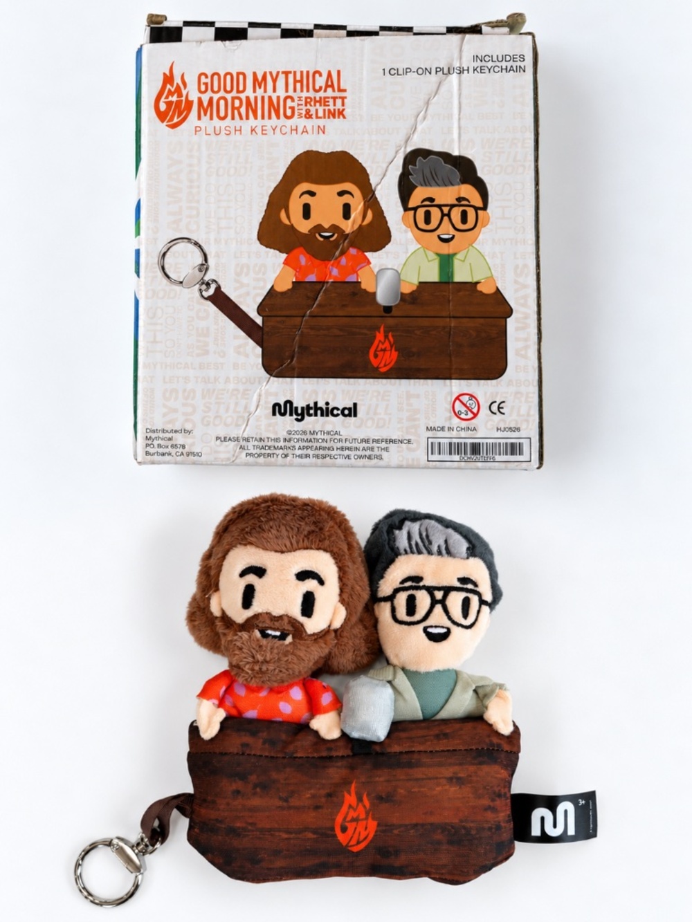 New in Box GMM Rhett & Link Plush Keychain – All Access Member Exclusive